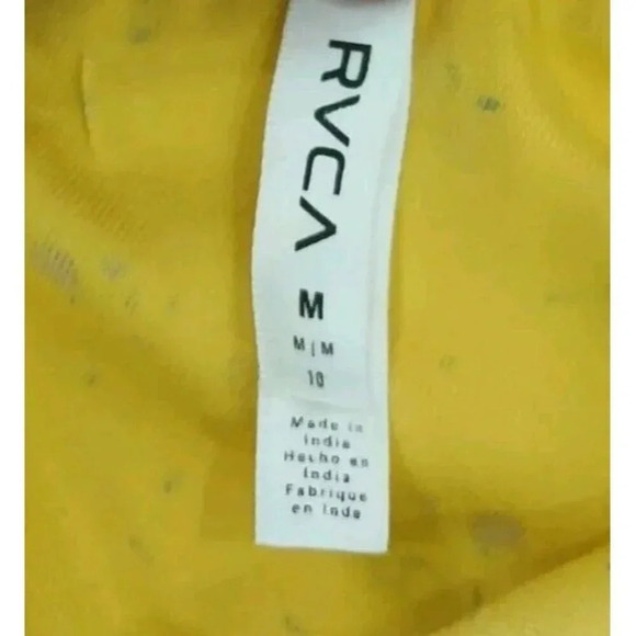RVCA 90'S Baby yellow Halter Dress Size Medium - Picture 8 of 8